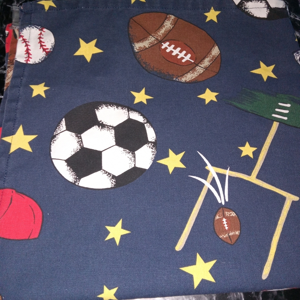 Sports Theme Canvas Shower Curtain 70 X 72